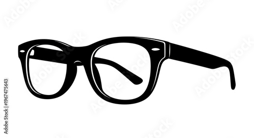 Stylish black framed eyeglasses for vision and fashion accessory.