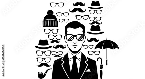 Stylish Man with Accessories.