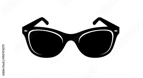 Stylish Black Sunglasses Icon for Summer and Fashion.