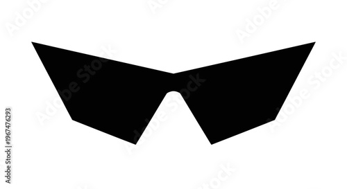 Sleek Black Sunglasses Icon on White Background.