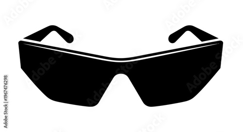 Sleek black sunglasses with a modern design, perfect for eye protection and style.