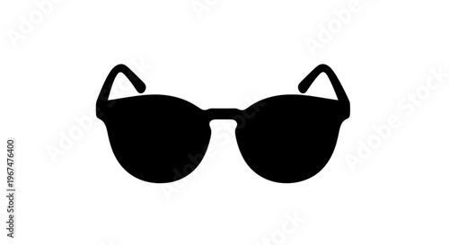 Stylish black sunglasses isolated on a clean white background.