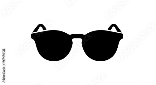 Stylish black sunglasses isolated on a clean white background.