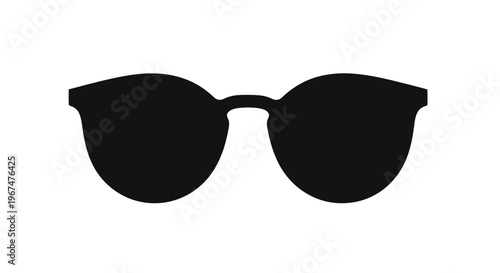 Stylish black sunglasses isolated on a white background.