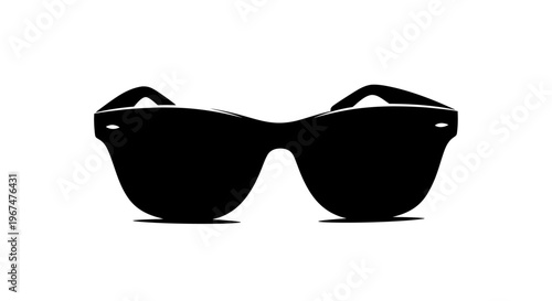 Stylish black sunglasses isolated on a clean white background.