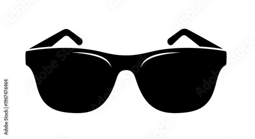 Stylish black sunglasses isolated on a white background.