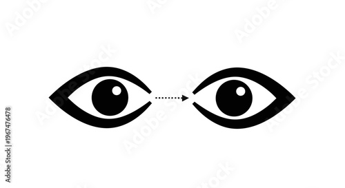 Eyesight icon with two eyes looking at each other, symbolizing vision and connection.