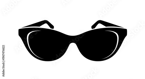 Stylish black sunglasses with a sleek design, perfect for sunny days and fashion statements.