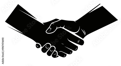Two hands shaking in a gesture of agreement and partnership.