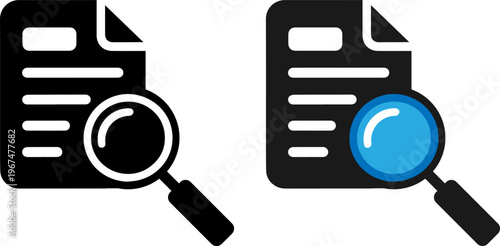 Comparison of document inspection using different magnifying glasses