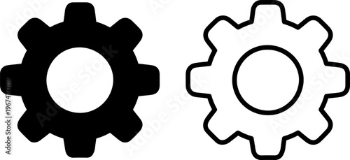 Two contrasting gear designs with different internal and external structures