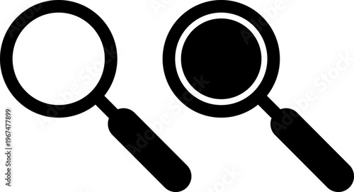 Two magnifying glasses indicating search or investigation focus
