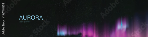 aurora light gradient abstract glowing polar atmosphere