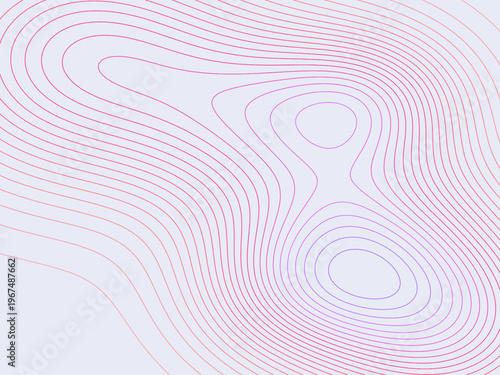 Tableau sur toile Topographic Contour Lines Abstract Vector Background