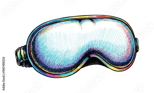 Vibrant, contoured sleep mask with a textured band for ultimate comfort