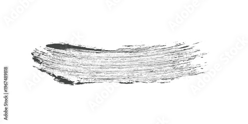 Minimalist black ink brushstroke artwork on a clean white background. expressive paint splashes and textured brush wave flowing under the texture.