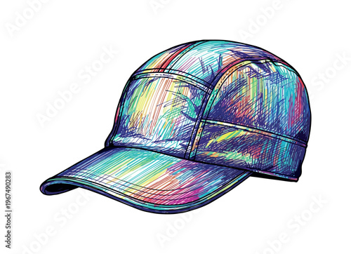 Colorful lightweight running cap for outdoor sports and activities