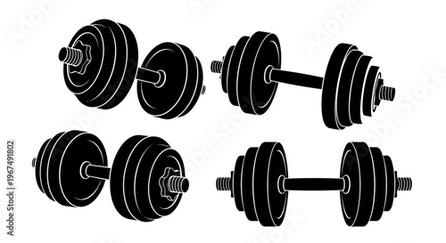 Dumbbells for weightlifting and strength training.