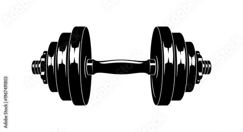 Dumbbell for weightlifting and strength training.