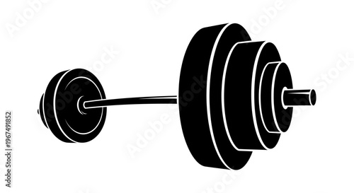 Heavy Barbell for Weightlifting and Strength Training.
