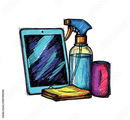 Essential tablet cleaning kit for maintaining device clarity and hygiene