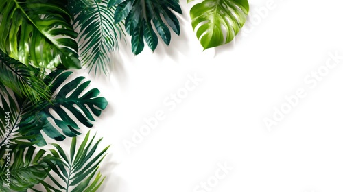 Palm Leaves Shine Under Blue and Purple Sky in Tropical Setting During Sunny Day