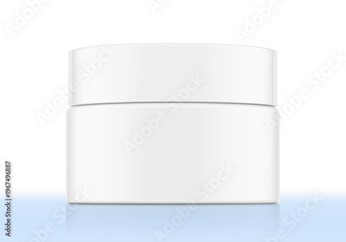 Blank cosmetic package jar for cream. Vector illustration on colour background. Can be use for your design, advertising, promo and etc. EPS10.