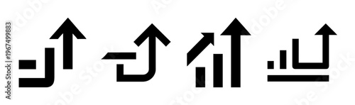 Green arrow icons indicating business growth, progress, and upward trends, abstract.