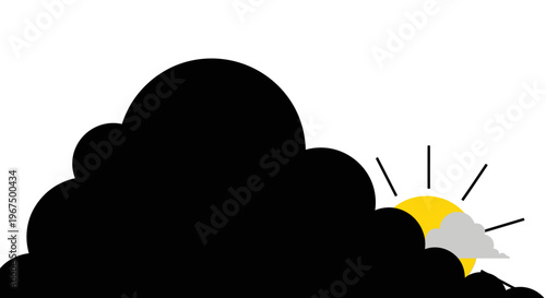 Sun breaking through dark clouds, symbolizing hope and new beginnings.