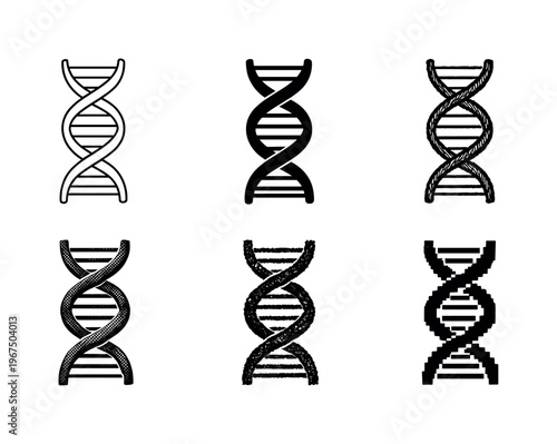 DNA double helix spiral molecule structure representing genetic information and biological inheritance in living organisms |