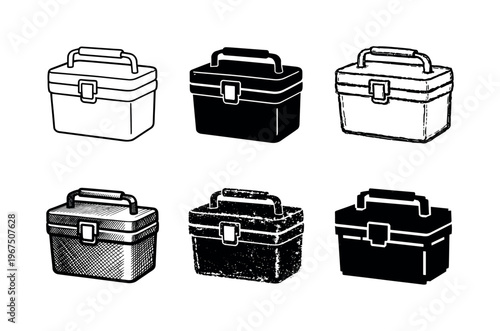 Cold storage medical cooler box with handle and latch, designed to keep vaccines refrigerated during transport