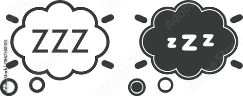 Sleep zzz with soft rounded typography