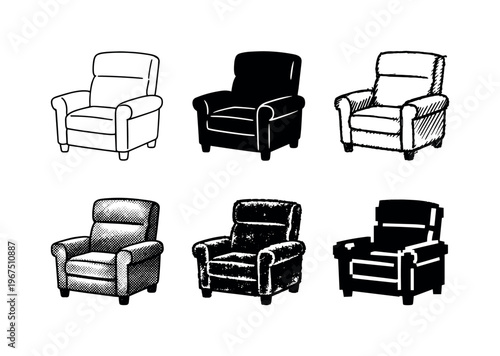 Comfortable armchair with padded seat, high backrest, and supportive armrests, designed for relaxing and reading at home | Create