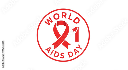 World AIDS Day awareness campaign symbol.