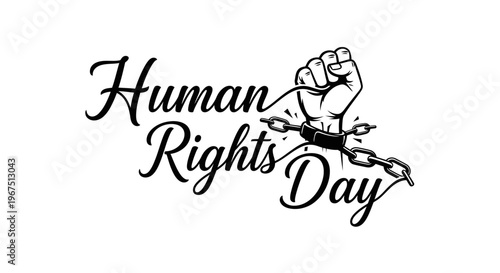 Human Rights Day awareness campaign logo.