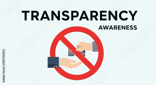 Corruption awareness campaign symbol illustration.
