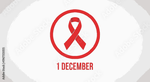 World AIDS Day awareness campaign symbol.