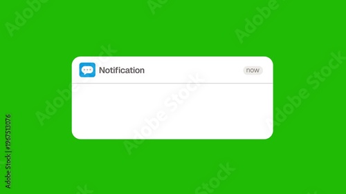 Notification Message Popup Animation on Green Screen
App Alert Box Motion Graphic for UI and Mobile Interface