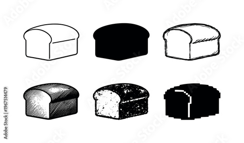 Bread Loaf Variations. Fresh baked bread loaf with rounded top crust and soft interior, commonly sliced for sandwiches and daily