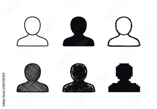 Minimal avatar bust silhouette showing head and shoulders form, representing a generic user identity