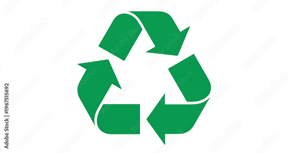 Obraz premium Green Recycling Symbol Isolated