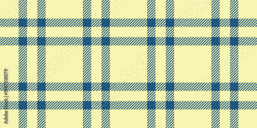 Empty fabric check vector, duvet plaid seamless texture. Workshop textile background pattern tartan in lime and cyan colors.