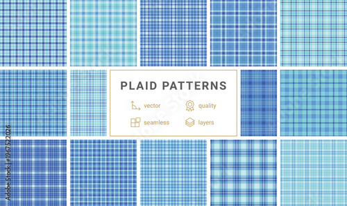 Fresh blue and cyan checkered pattern featuring a seamless geometric grid. Ideal for textile designs, digital backgrounds, and branding that requires a classic yet modern aesthetic.