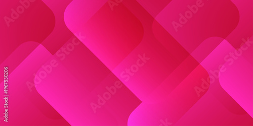 Abstract Pink and Magenta Geometric Background with Overlapping Rounded Shapes and Gradient Effects