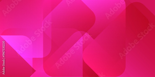Abstract Pink and Magenta Geometric Background with Overlapping Rounded Shapes and Gradient Effects