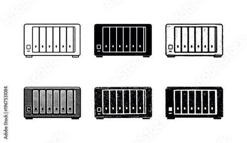 Network attached storage device multi bay data server used to store and share files across home or office network | Create ONE
