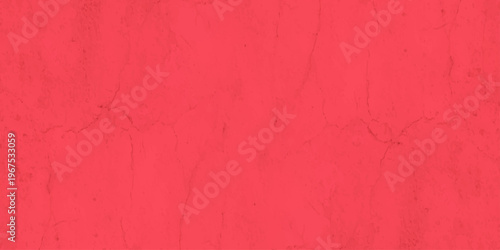 Red cracked wall texture background with weathered cement surface and old peeling paint for abstract urban design