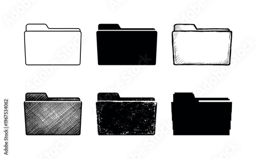 Office file folder with top tab designed to hold and categorize paperwork neatly | Create ONE image containing EXACTLY six