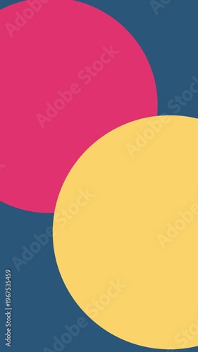 Abstract Animated Two Circles Crossing Motion Vertical 4K Background Geometric Shapes Loop Seamless Video Transition Minimal