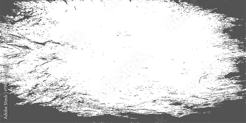 Black and white grunge texture border with distressed edges and grainy vignette effect for vintage design background